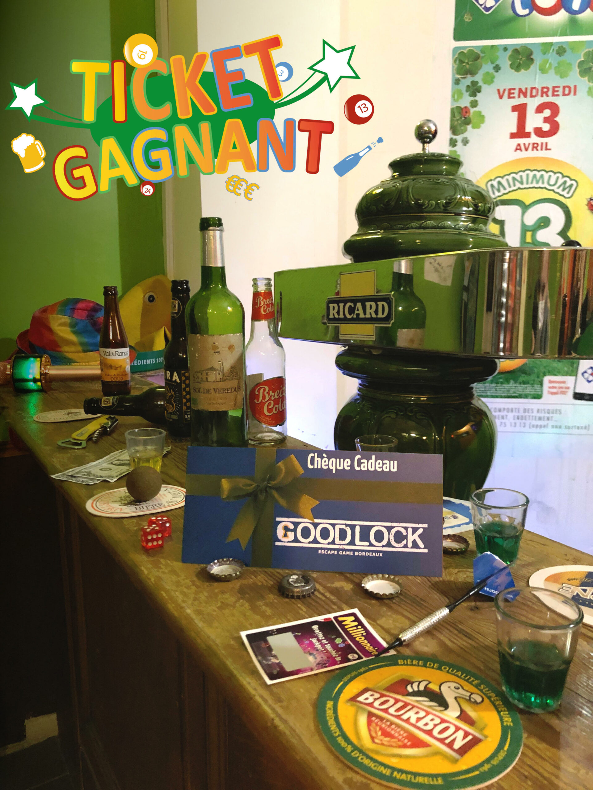 chèque cadeau escape game Bordeaux Ticket Gagnant